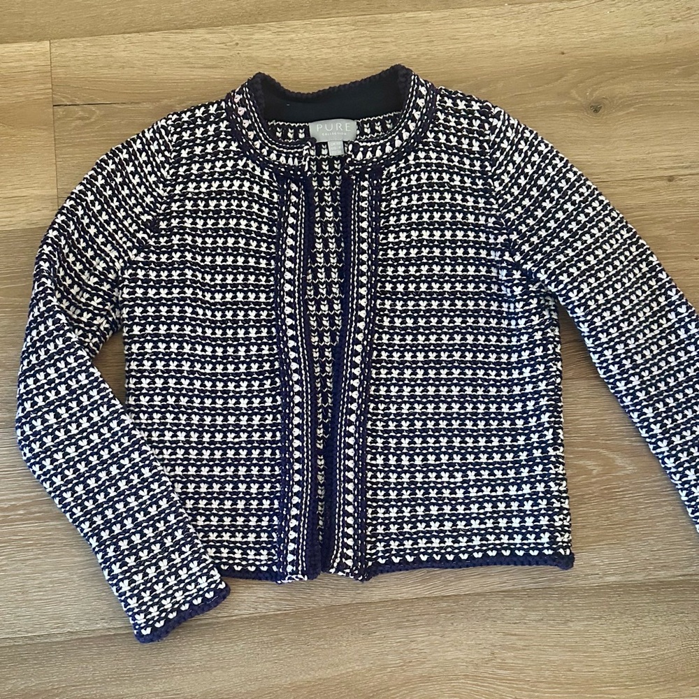 PURE Collection Heavy Cotton Hand Made Cardigan